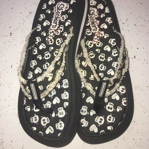 Sketchers Skull Flip Flops 9, Limited Edition